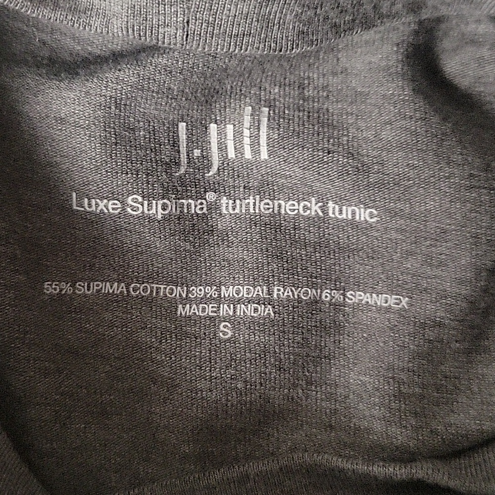 J. Jill Charcoal Long Sleeve Turtleneck Tunic - Picture 2 of 4